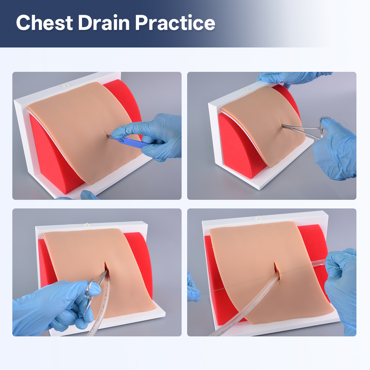 Pneumothorax Haemothorax Chest Drain Model With Replaceable Skin Pads - Image 4