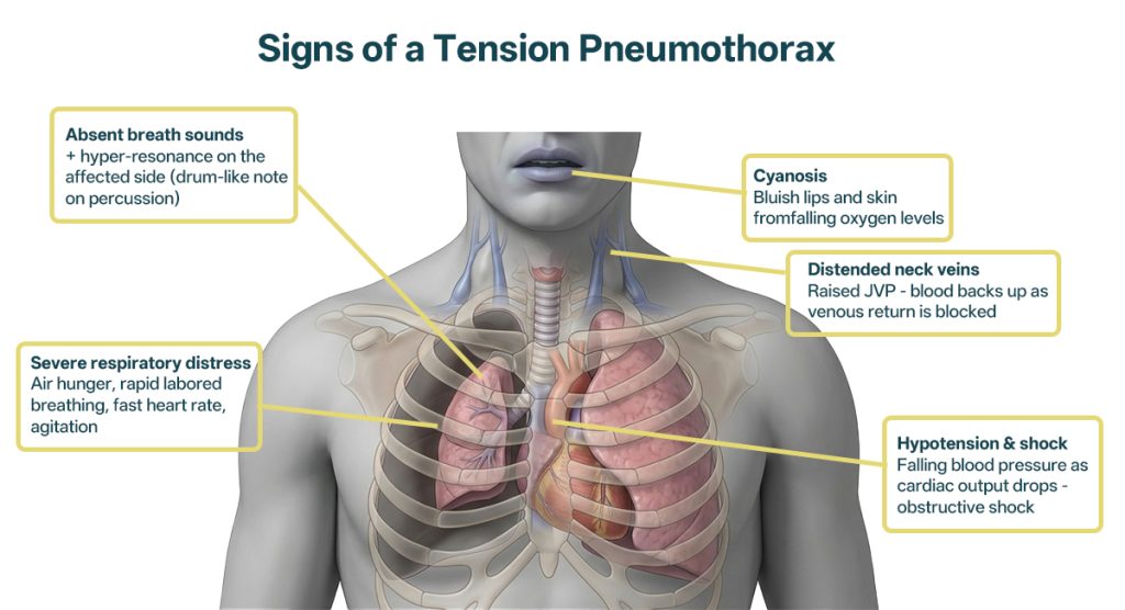 tension pneumothorax signs
