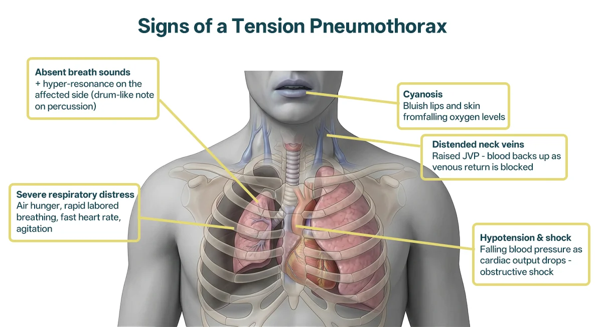 tension pneumothorax signs
