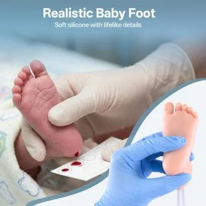 newborn heel stick model