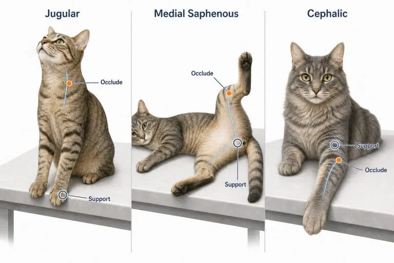 Low-Stress Restraint for Cat Blood Draws and IV Placement